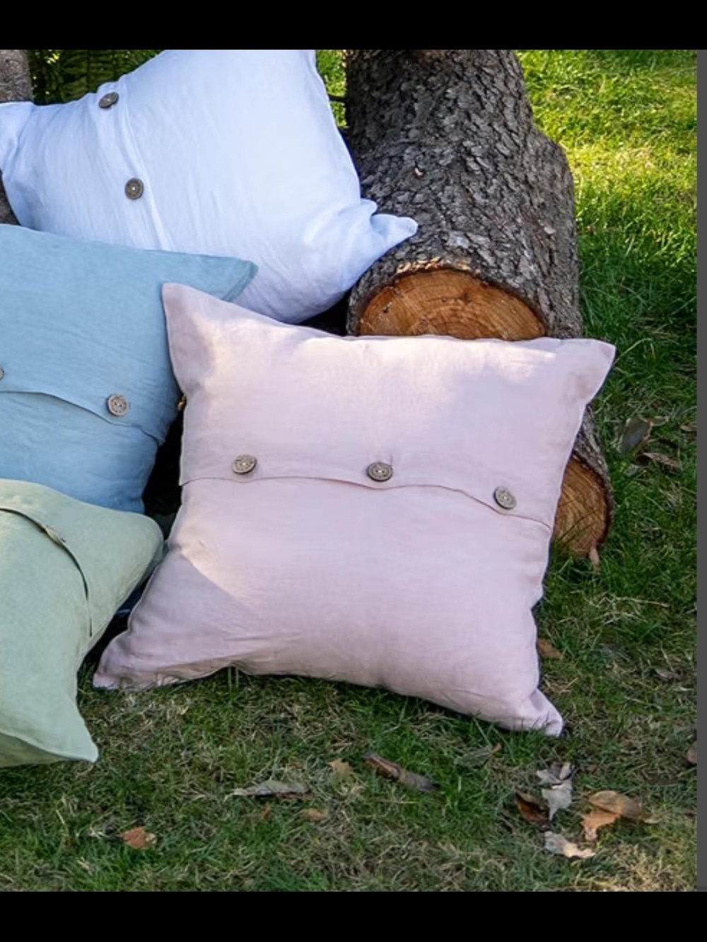 Simple&Opulence Linen Throw Pillow Covers Pack of 2, Blush PINK